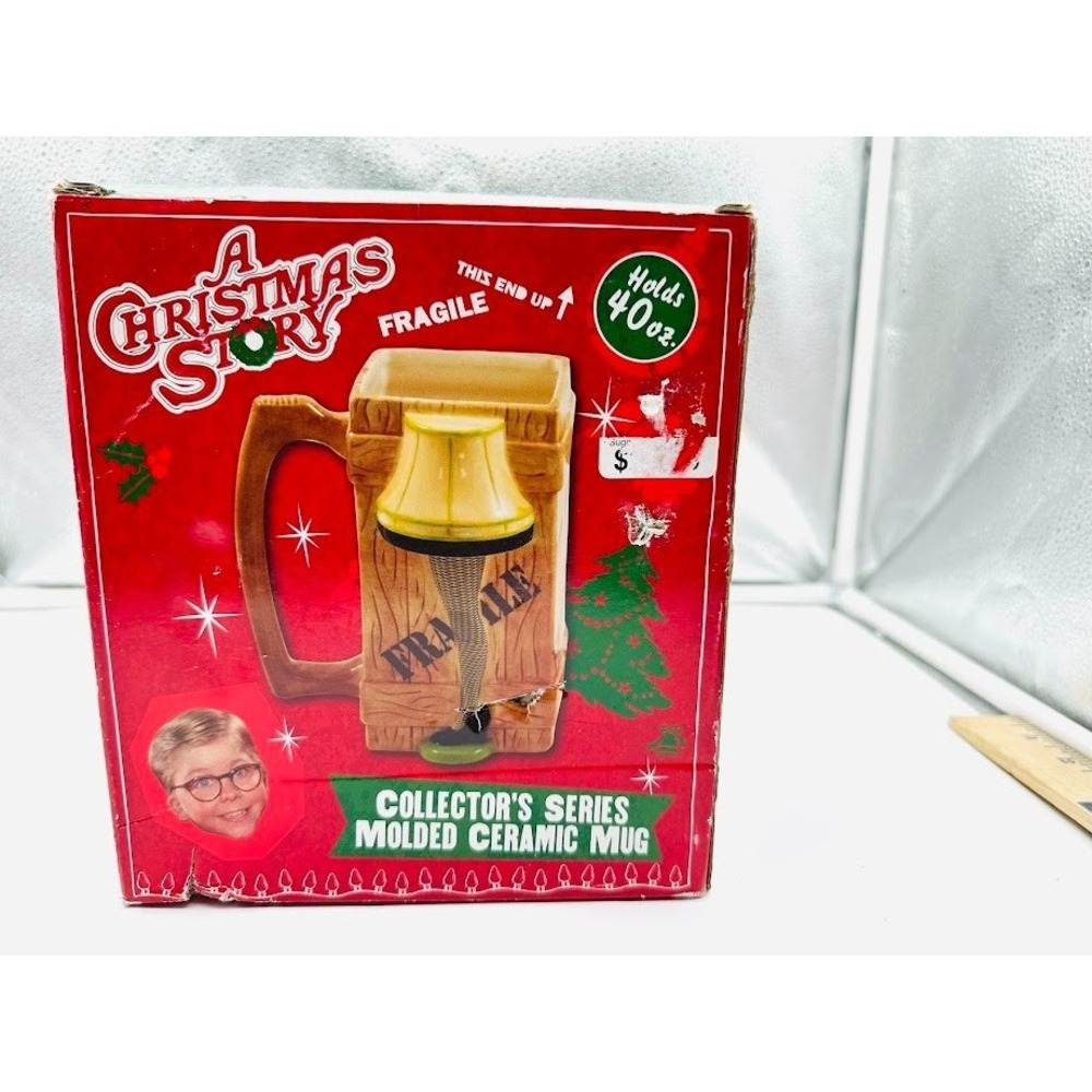 A Christmas Story Leg Lamp Mug FRAGILE‎ Crate Ceramic w/ Box New